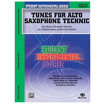 Alfred Student Instrumental Course Tunes for Alto Saxophone Technic Level I Book