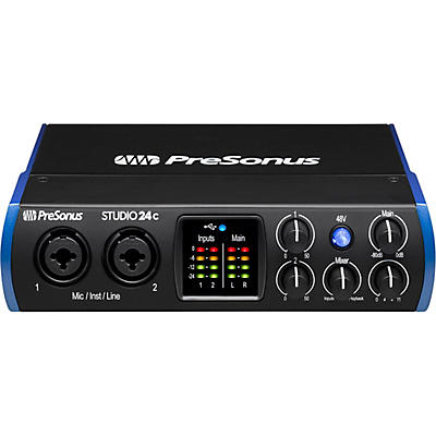 PreSonus Studio 24c USB-C 2x2 Audio/MIDI Interface With Studio One Artist 6 Software