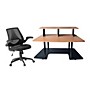 Studio RTA Studio RTA Creation Station Maple and Mesh Managers Office Chair Bundle