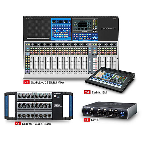 Presonus StudioLive 32 Tour and Stage EarMix Monitor and Switcher Package