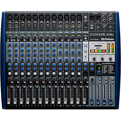 PreSonus StudioLive AR16c 16-Channel Hybrid Digital/Analog Performance Mixer With Fender Studio Pro Included
