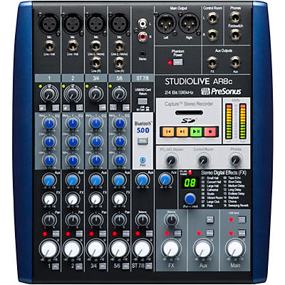 PreSonus StudioLive AR8c 8-Channel Hybrid Digital/Analog Performance Mixer With Fender Studio Pro Included