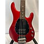 Used Sterling by Music Man Sub 4 Electric Bass Guitar Chrome Red Metallic