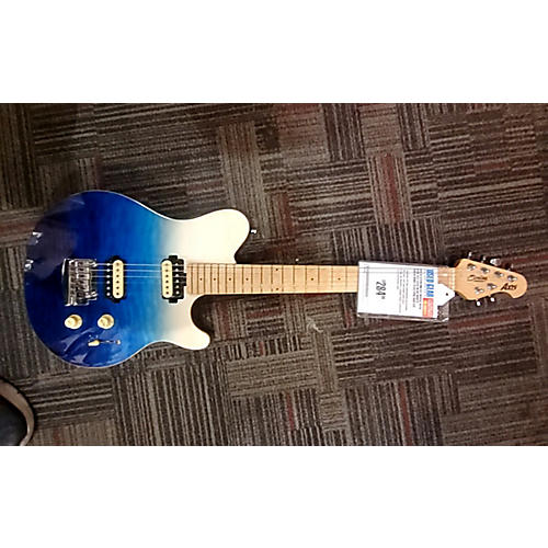 Sterling by Music Man Sub AX3 Axis Solid Body Electric Guitar Blue/White