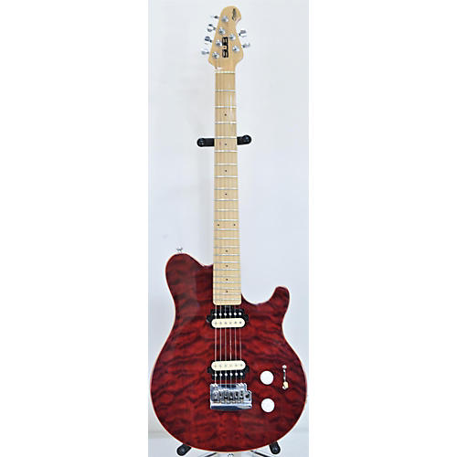 Sterling by Music Man Sub AX3 Axis Solid Body Electric Guitar Trans Red