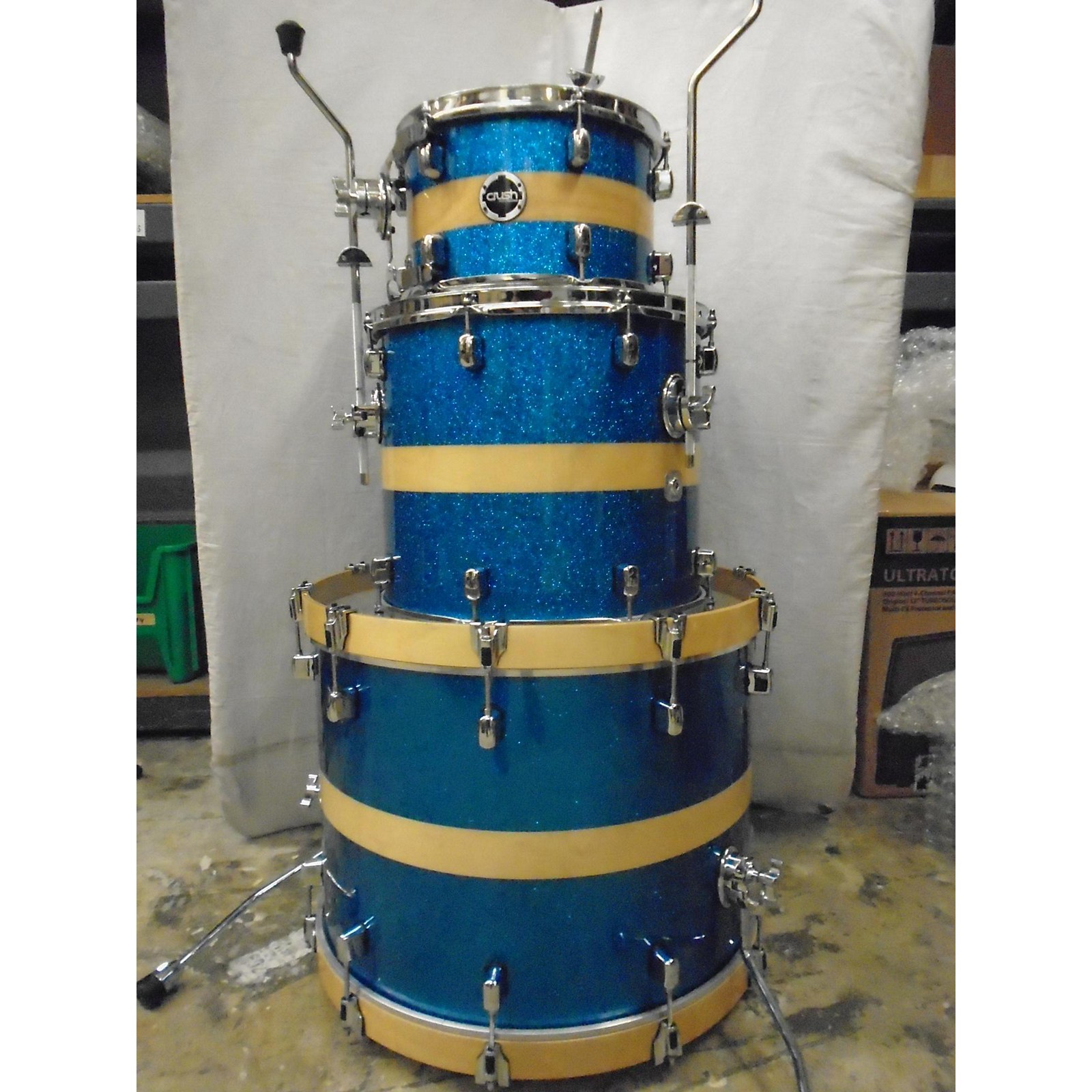 Used Crush Drums & Percussion Sublime Birch Drum Kit HG Sparkle Blue