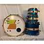 Used Crush Drums & Percussion Sublime Series Birch Drum Kit Sparkle Blue w/ Natural Stripe