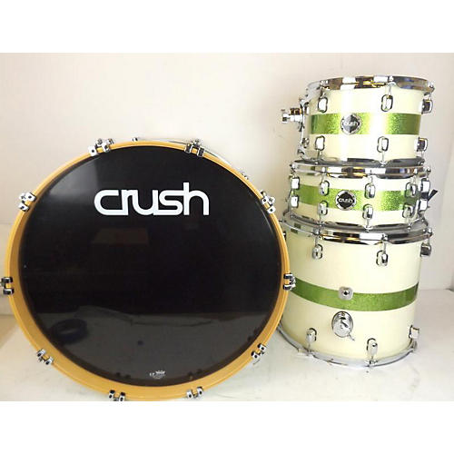 Crush Drums & Percussion Sublime Series Drum Kit Cream and green sparkle