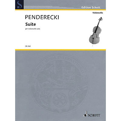 Schott Suite (Cello Solo) String Solo Series Softcover