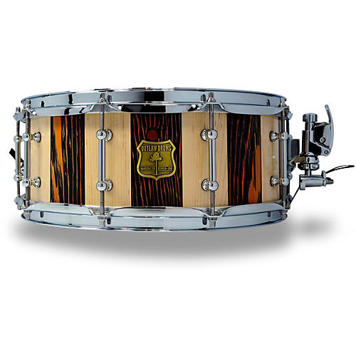 Suite Stripe Douglas Fir and Maple Stave Snare Drum with Chrome Hardware