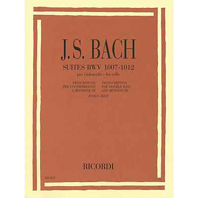 Ricordi Suites, BWV 1007-1012 (Double Bass) String Solo Series Softcover