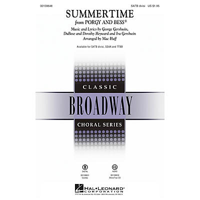 Hal Leonard Summertime (from Porgy and Bess) TTBB Arranged by Mac Huff