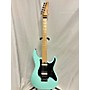 Used Schecter Guitar Research Sun Valley Solid Body Electric Guitar blue green