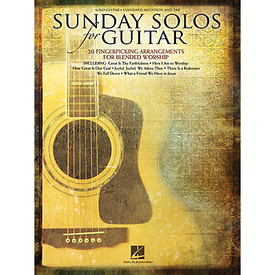 Hal Leonard Sunday Solos for Guitar (20 Fingerpicking Arrangements for Blended Worship) Guitar Solo Series Softcover