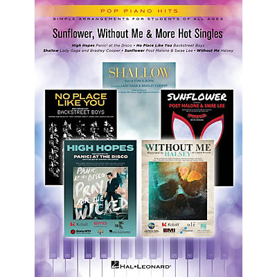 Hal Leonard Sunflower, Without Me & More Hot Singles Pop Piano Hits Series Softcover Performed by Various