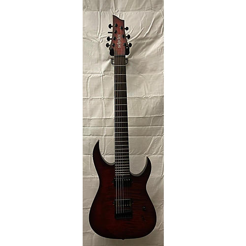 Schecter Guitar Research Sunset 7-String Extreme Solid Body Electric Guitar SCARLET BURST