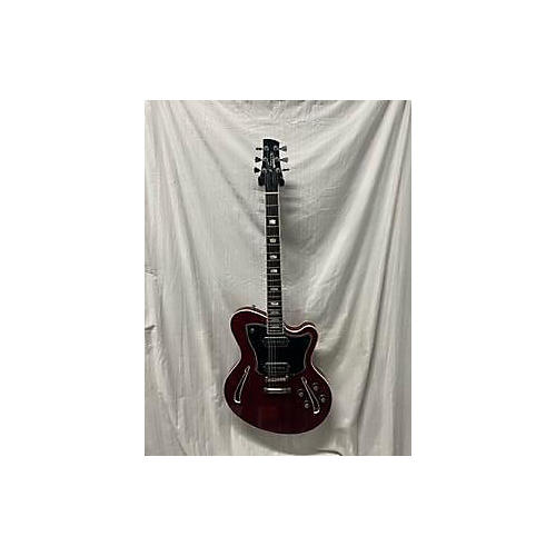 Kauer Guitars Super Chief Hollow Body Electric Guitar Dark Cherry