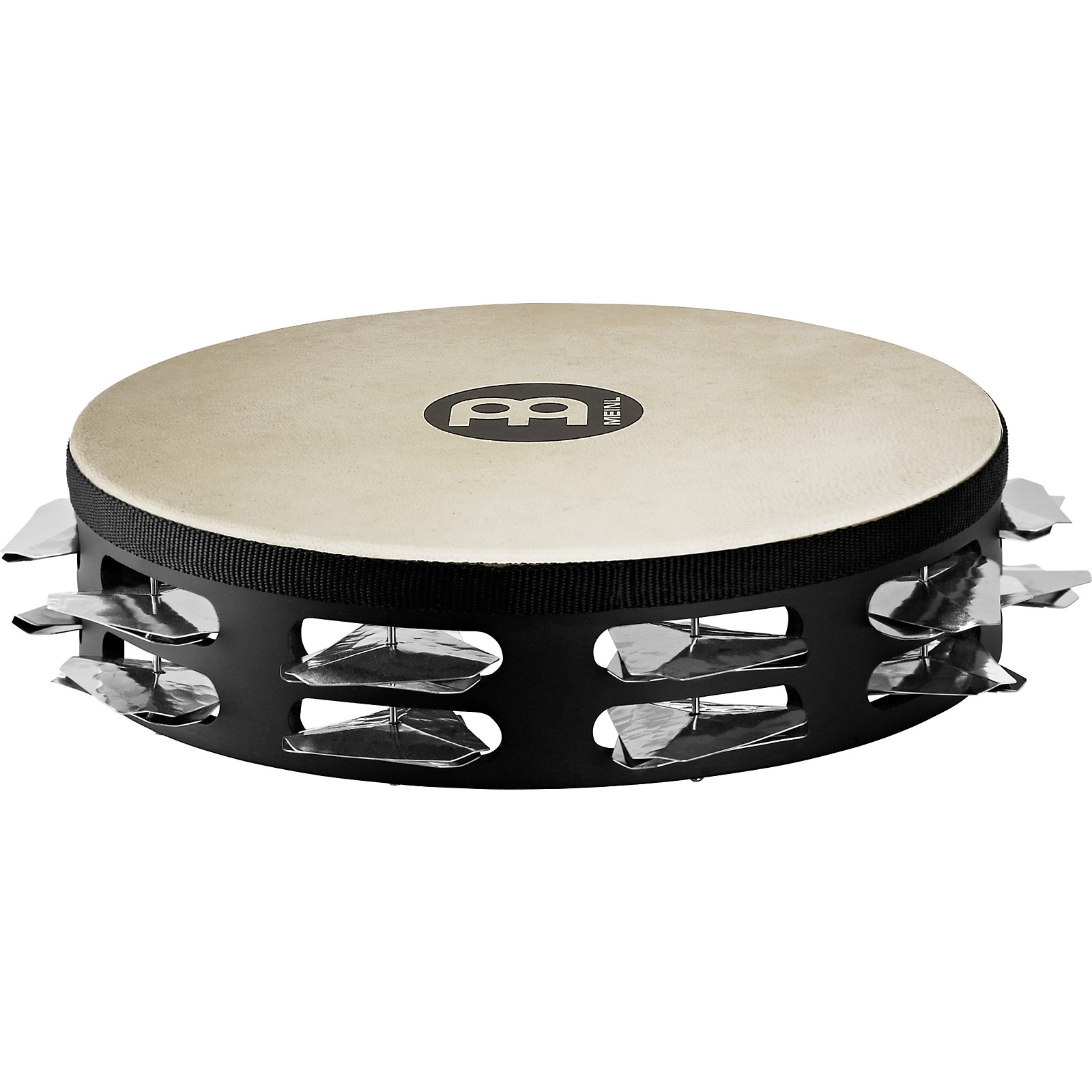 Meinl SuperDry Studio GoatSkin Wood Tambourine Two Rows Stainless