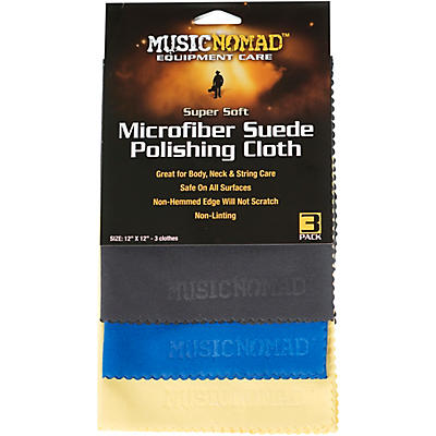 Music Nomad Super Soft Microfiber Suede Polishing Cloth 3-Pack