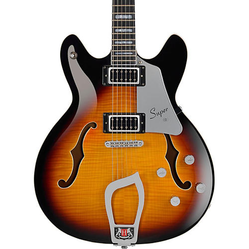 Hagstrom Super Viking Flame Maple Electric Guitar Condition 2 - Blemished Tobacco Sunburst 194744628481