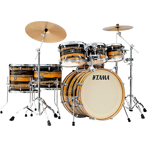 Tama Superstar Classic 7-Piece Shell Pack Natural Ebony Tiger Wrap