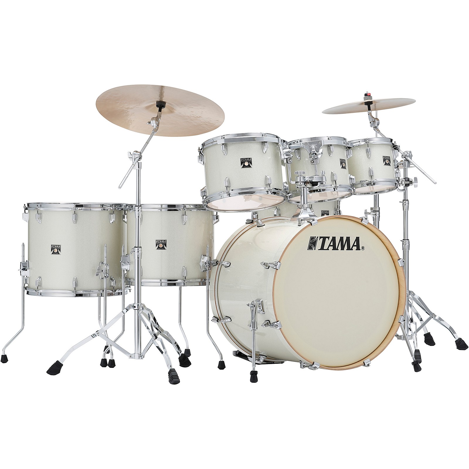 TAMA Superstar Classic 7-Piece Shell Pack Vintage White Sparkle ...