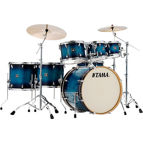TAMA Superstar Classic 7-Piece Shell Pack Condition 1 - Mint Blue Lacquer Burst