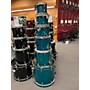 Used TAMA Superstar Classic Drum Kit TRANSPARENT BLUE