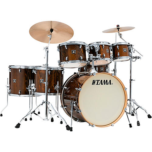 TAMA Superstar Classic Exotix 7-Piece Shell Pack with 22 in. Bass Drum Gloss Java Lacebark Pine
