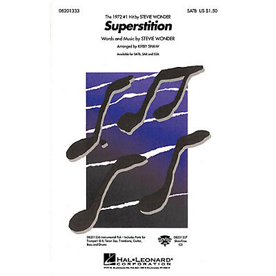 Hal Leonard Superstition SAB by Stevie Wonder Arranged by Kirby Shaw