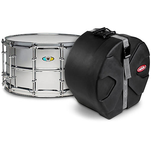 Supralite Steel Snare Drum with SKB Case