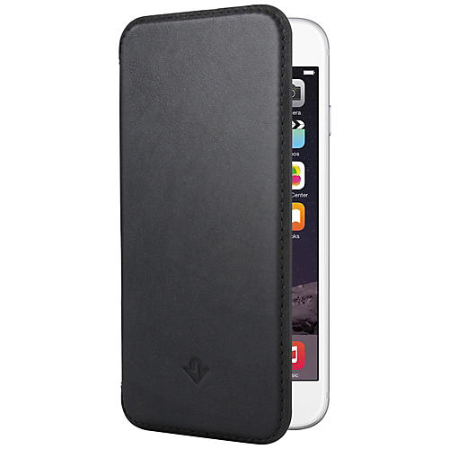 Suracepad Black Ultra Slim Leather Cover For iPhone 6