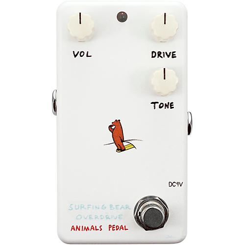 Animals Pedal Surfing Bear Overdrive V2 Effects Pedal Condition 1 - Mint White