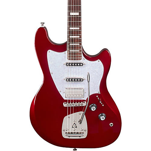 Guild Surfliner Deluxe Solidbody Electric Guitar With Guild Floating Vibrato Tailpiece Scarlett Red Metallic