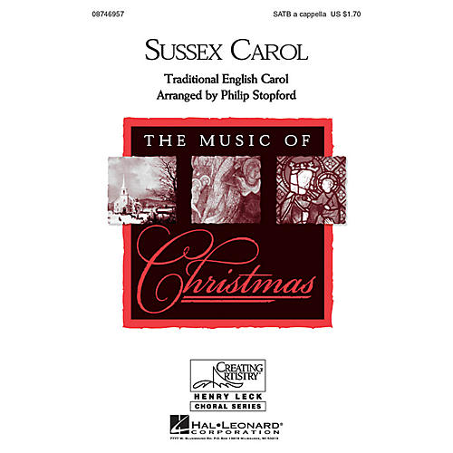 Hal Leonard Sussex Carol SATB a cappella arranged by Philip Stopford