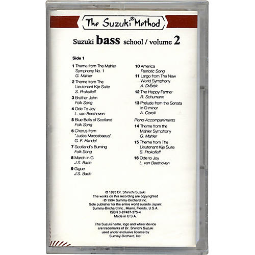 Suzuki Bass School Cassette Volume 2