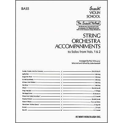 Alfred Suzuki String Orchestra Accompaniments, Bass (Book)