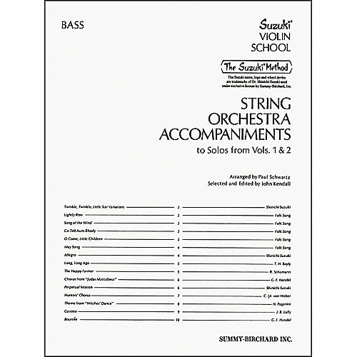 Alfred Suzuki String Orchestra Accompaniments, Bass (Book)