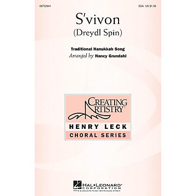 Hal Leonard S'vivon (Dreidel Spin) (Dreydl Spin) SSA arranged by Nancy Grundahl