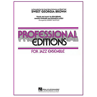 Hal Leonard Sweet Georgia Brown Jazz Band Level 5 by Count Basie Arranged by Sammy Nestico