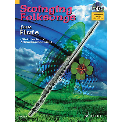 Hal Leonard Swinging Folksongs Play-along For Flute Bk/CD With Piano Parts To Print Woodwind Solo Series