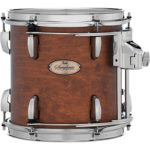 Pearl Symphonic Maple Double Head Tom with R2 Air System & L-Arm Receiver 10 x 10 in. Matte Walnut Lacquer