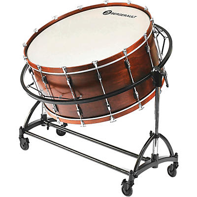 Bergerault Symphonic Series Bass Drum, 36x22” With Suspension Stand