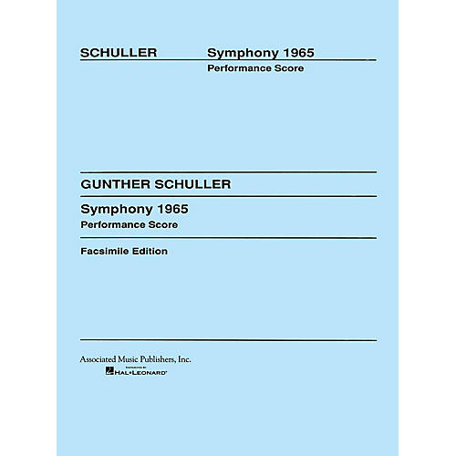 Associated Symphony (1965) (Full Score) Study Score Series Composed by Gunther Schuller