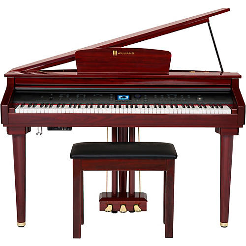 Williams Symphony Grand Digital Piano With Bench Condition 1 - Mint Mahogany Red