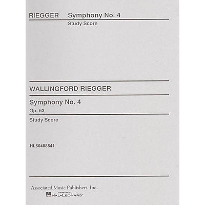Associated Symphony No. 4, Op. 63 (Full Score) Study Score Series Composed by Wallingford Riegger
