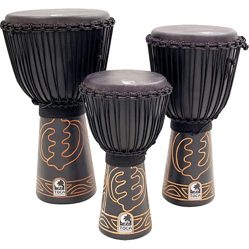 Synergy Black Mamba Djembe with Bag and Djembe Hat