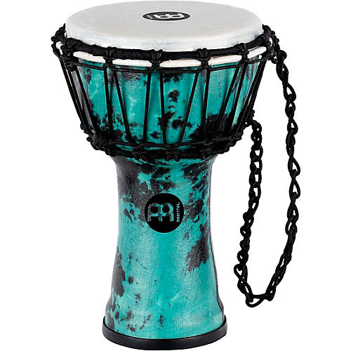 MEINL Synthetic Compact Junior Djembe Galactic Green Tie Dye