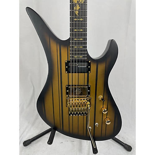 Schecter Guitar Research Synyster Gates Signature Custom S Solid Body Electric Guitar Satin Gold Burst