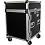 Open-Box ProX Truss T-12MRSS 12U Rack and 10U Top Mixer DJ Combo ATA Flight Road Case Condition 1 - Mint Black